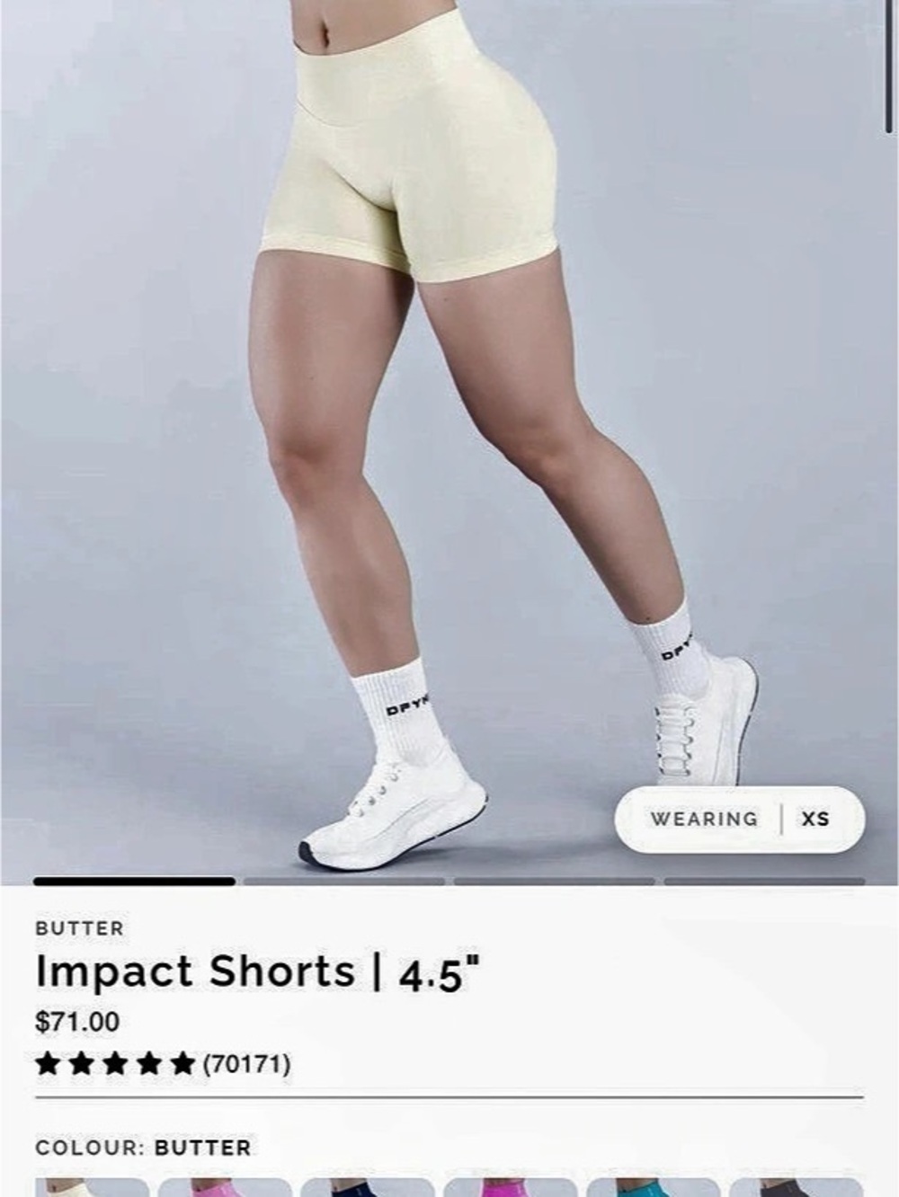 DFYNE Impact Shorts | 4.5" Athletic Shorts in Yellow XS